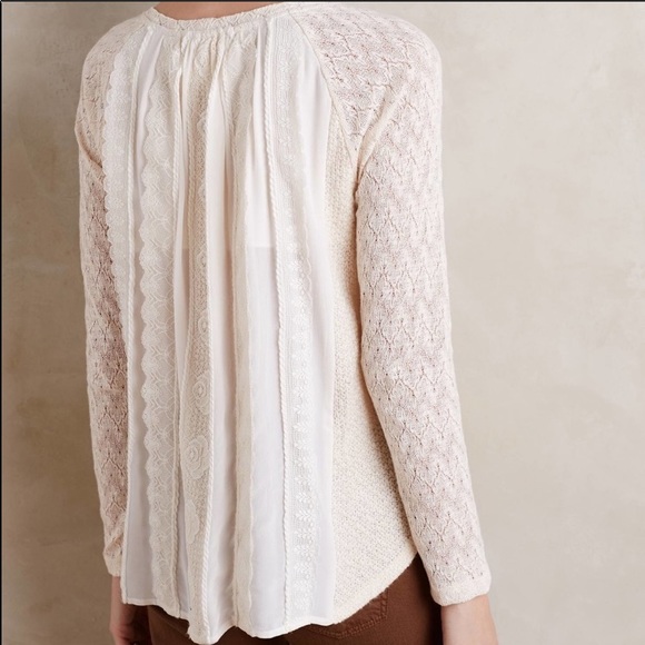 Anthropologie One September Soft Lace Blouse - Picture 2 of 6